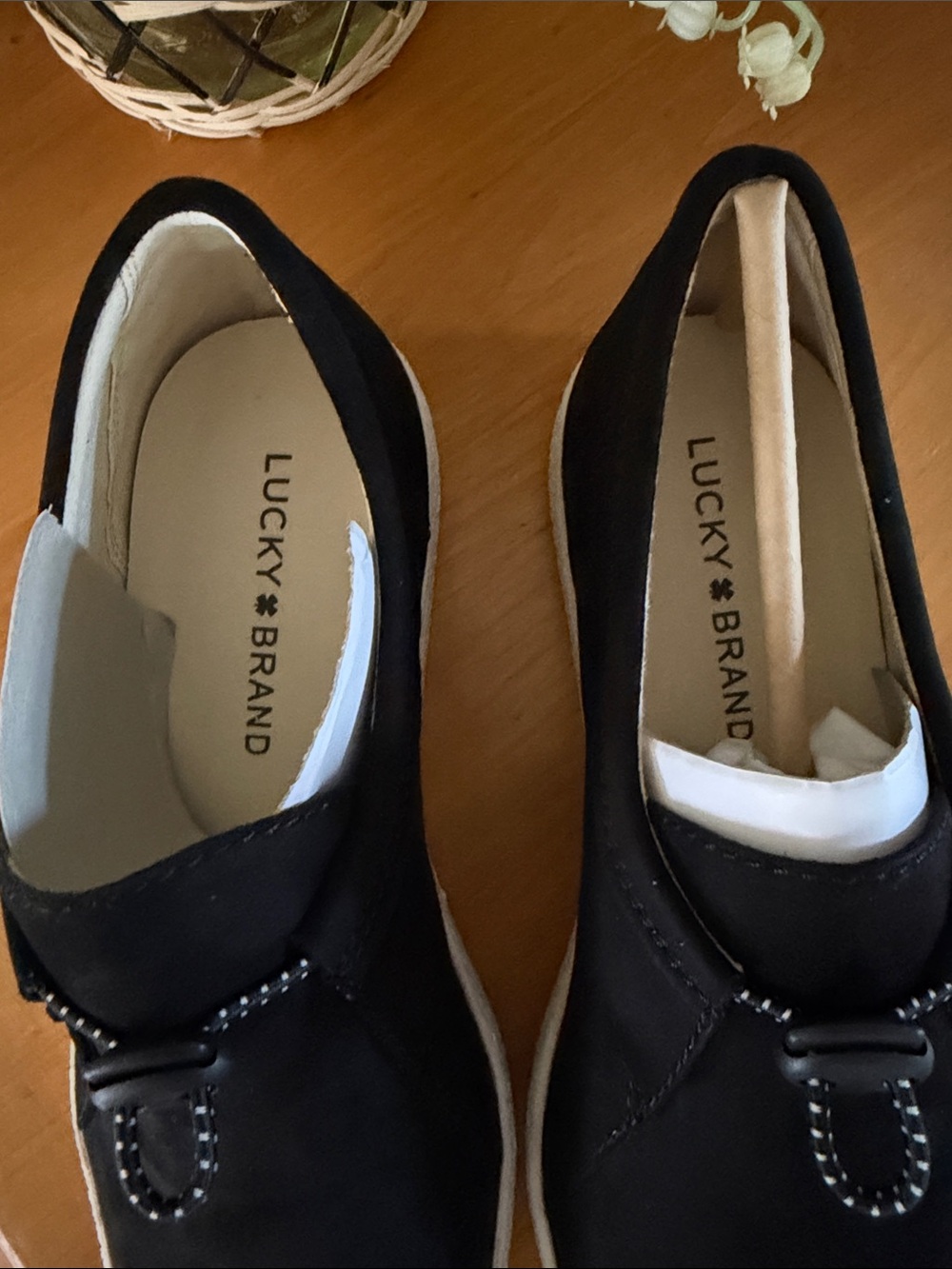 Lucky Brand Black Suede Slip-On Sneakers with White Sole - Picture 4 of 13